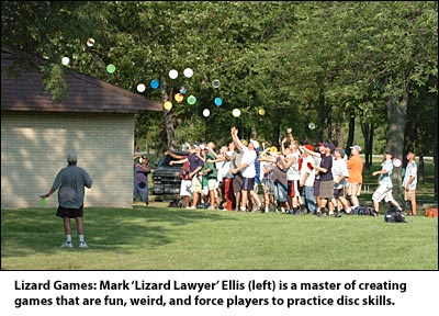 Lizard Games: Mark Ellis is a master of creating games that are fun, weird, and force players to practice disc skills.