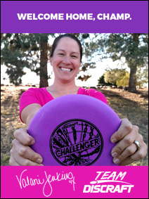 Team Discraft welcomes 4X Women's World Champion Valarie Jenkins